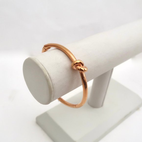 KATE SPADE Sailor's Knot hinged bangle bracelet rose gold - Picture 3 of 6